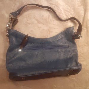 Tignanello Blue Luxe Pebble Leather Purse Bag